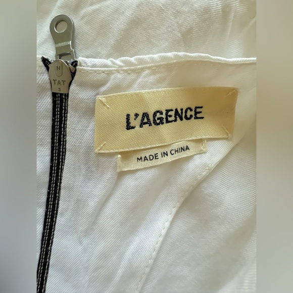 L’AGENCE White Halter Maxi Dress Size 4 | Cupro Cotton Blend | Elegant Racerback - Picture 3 of 8